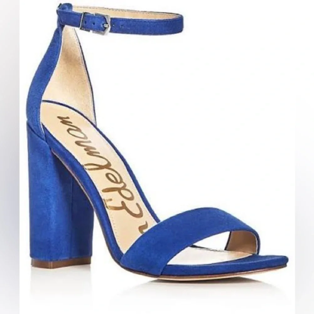 Sam Edelman Blue Suede Pumps - Picture 1 of 9